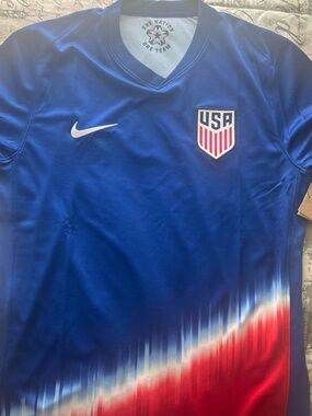 Nike Blue USA Crest Soccer Jersey